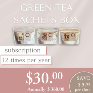 GREEN TEA SACHETS BOX Subscription - 12 times per year