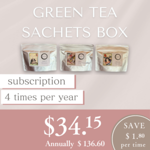 GREEN TEA SACHETS BOX Subscription - 4 times per year