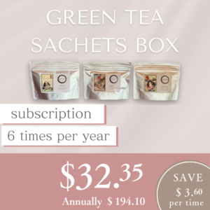 GREEN TEA SACHETS BOX Subscription - 6 times per year